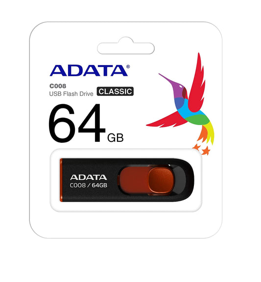Externá pamäť USB-A Adata C008, 64Gb AC008-64G-RKD