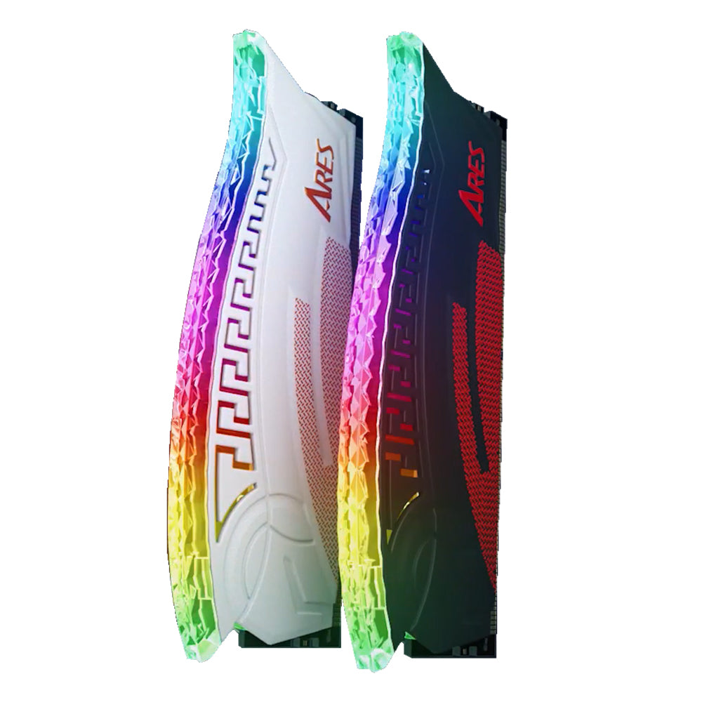 Dato Ares Armor RAM Memory, DDR4, RGB, 2 x 8GB, 3600Mhz, CL18, White AMRGB8GX216G36W