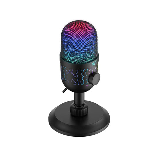 Gamingový mikrofón HAVIT GK52, RGB, USB-A, 1.8m, Čierny