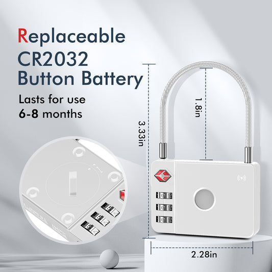 MiLi SmartTag MiLock Luggage pre iOS Series, biela HD-P16-L