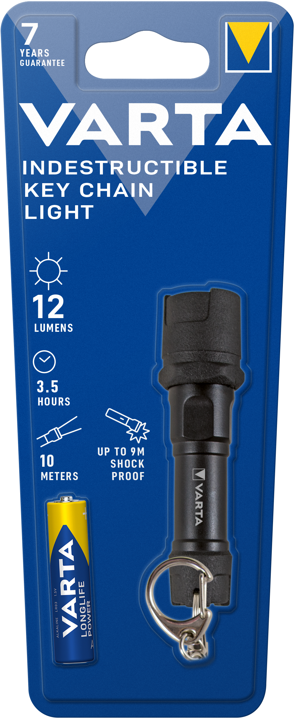 LED baterka Varta NEZNIČITEĽNÁ, 12 lm, IPX4