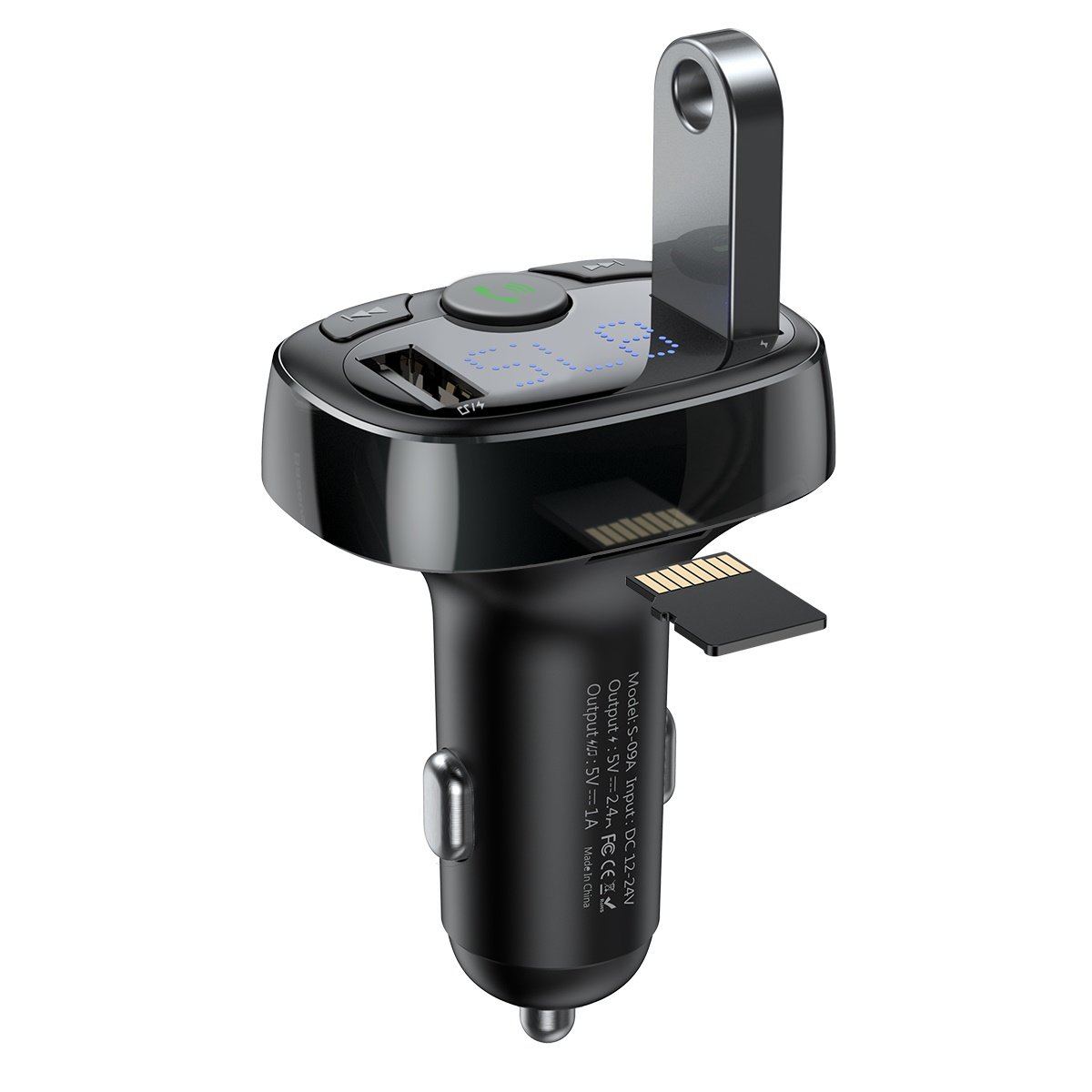 Modulátor FM Bluetooth Baseus S-09A, 2 x USB-A - 1 x microSD CCMT000001