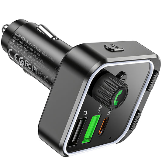 Bluetooth FM modulátor BC53 Highway, 2 x USB-A - 1 x USB-C