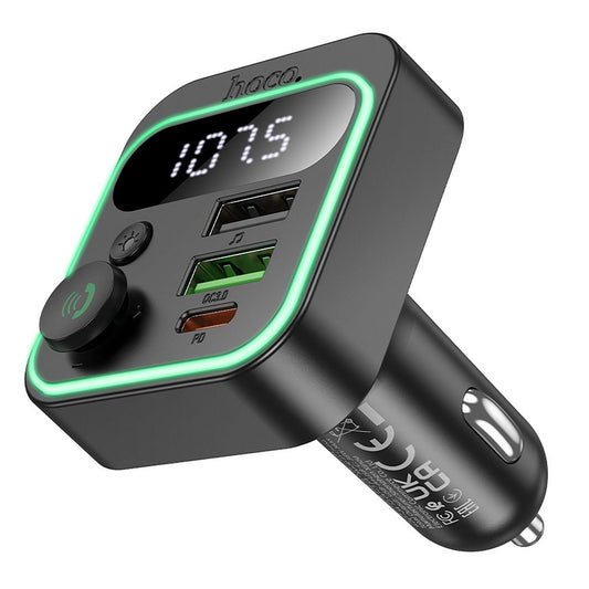 Modulátor FM Bluetooth HOCO E85, 2 x USB-A - 1 x USB-C