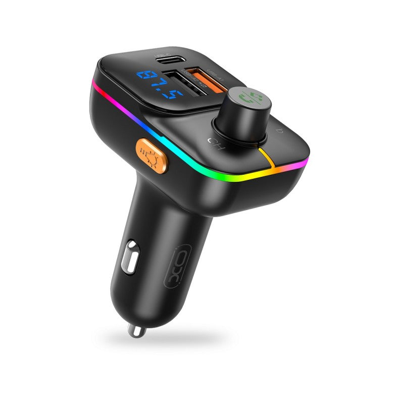 Modulátor Bluetooth FM XO Design BCC09, 2 x USB-A - 1 x USB-C - 1 x microSD
