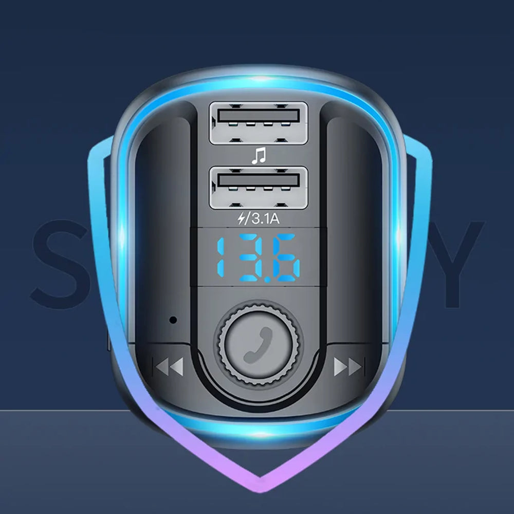 Modulátor FM Bluetooth Yesido Y44, 2 x USB-A - 1 x microSD