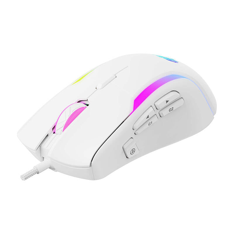 Herná myš s káblom USB HAVIT MS1033, RGB, 800DPI - 8000DPI, Biela