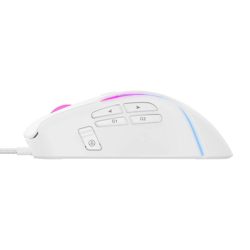 Herná myš s káblom USB HAVIT MS1033, RGB, 800DPI - 8000DPI, Biela