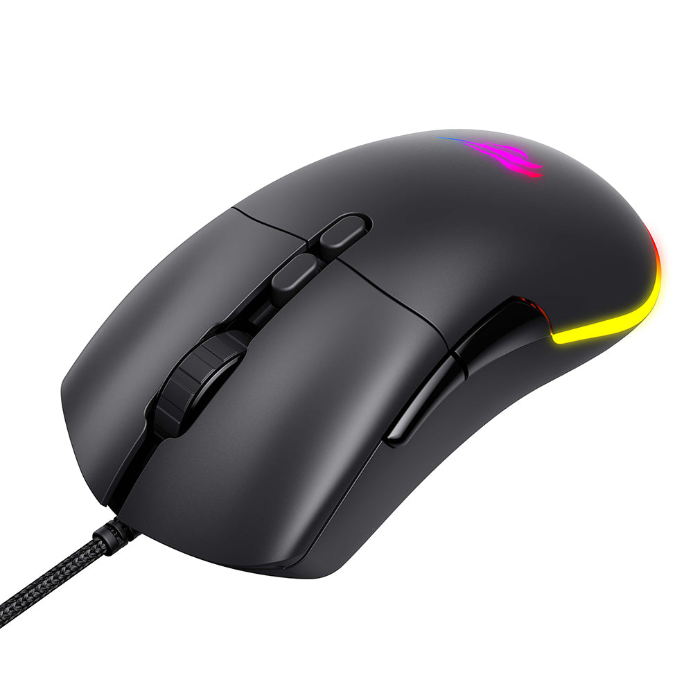 Herná myš s káblom USB HAVIT MS954, 800DPI - 12000DPI, 1.6m, čierna