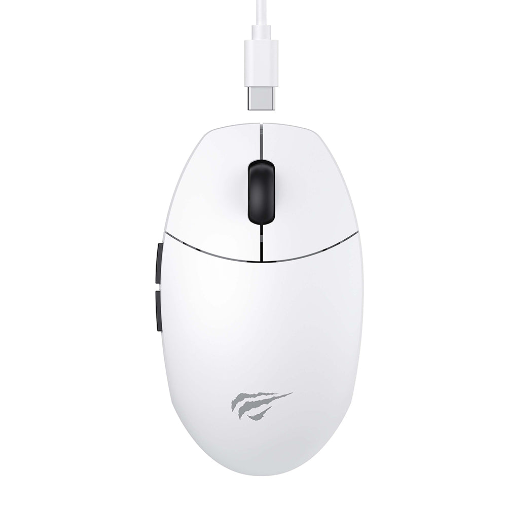 Bezdrôtová herná myš HAVIT MS1039W, 800DPI - 7400DPI, Wi-Fi / Káblové, Biela