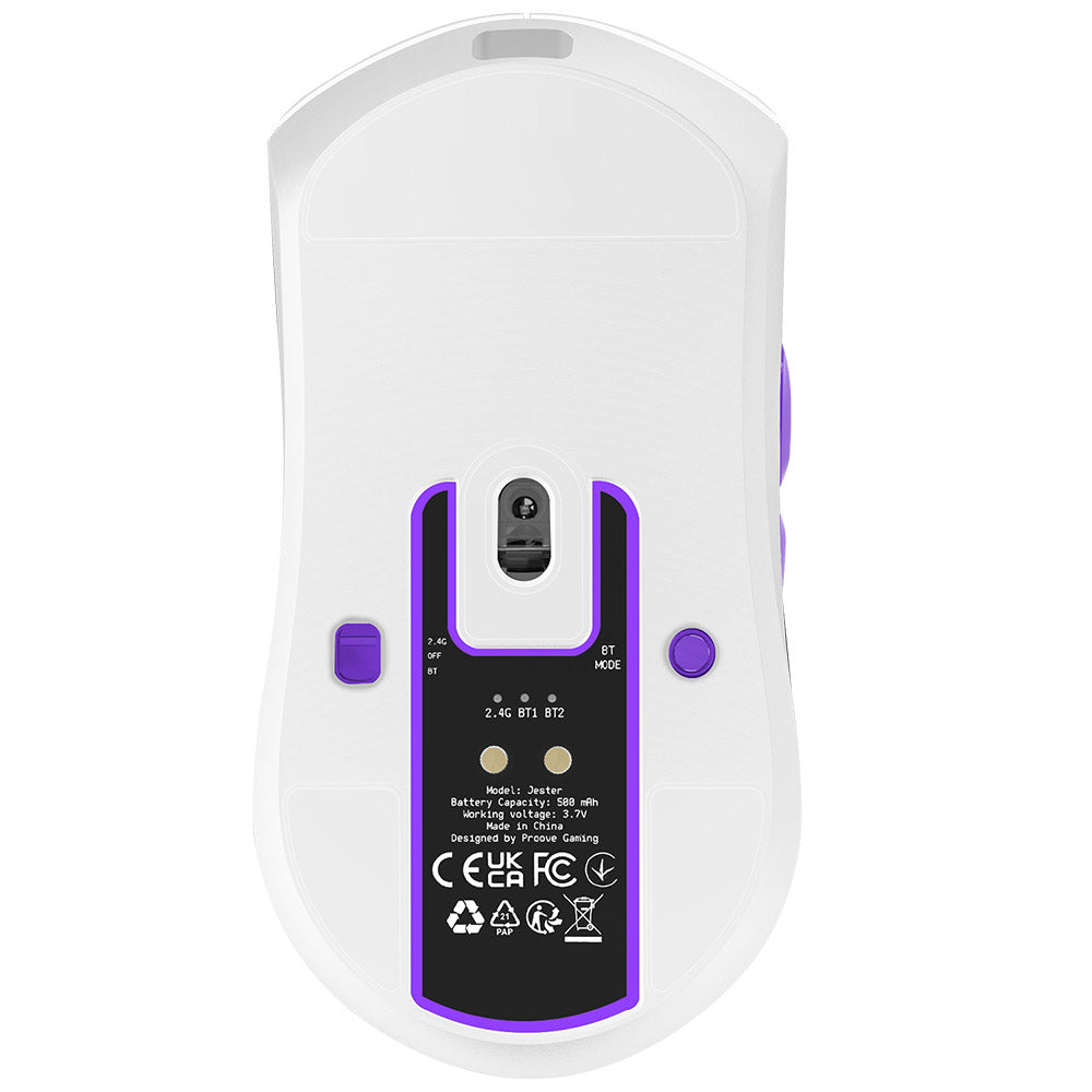 Bezdrôtová herná myš Proove Jester, 800DPI - 26000DPI, OLED displej, Biela WMJS00022002