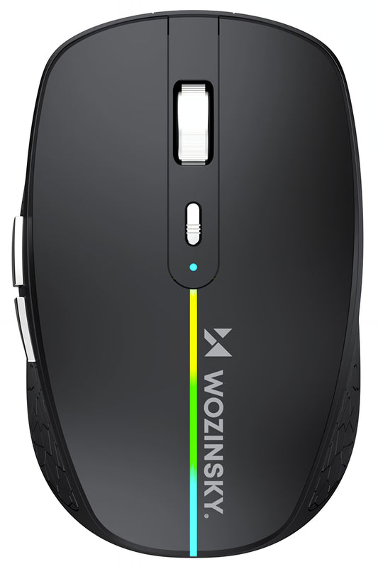 Bezdrôtová herná myš WZK WMGK-1132, 1600DPI, RGB, BT / Wi-Fi, čierna