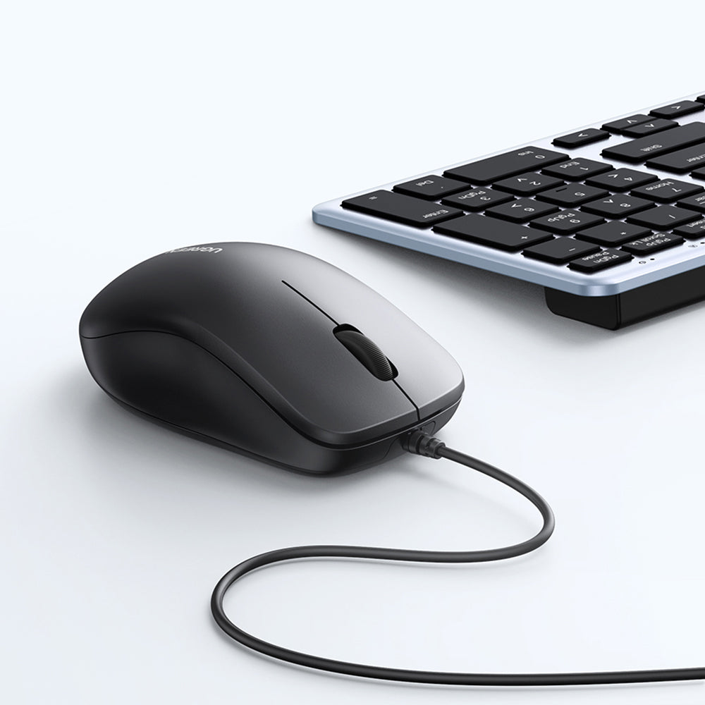 Mouse Wired USB UGREEN MU007, 1200DPI, 1.5m, Čierny