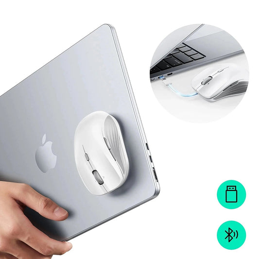 Bezdrôtová myš ESR MagMouse, 800DPI - 4800DPI, BT / Wi-Fi, Biela