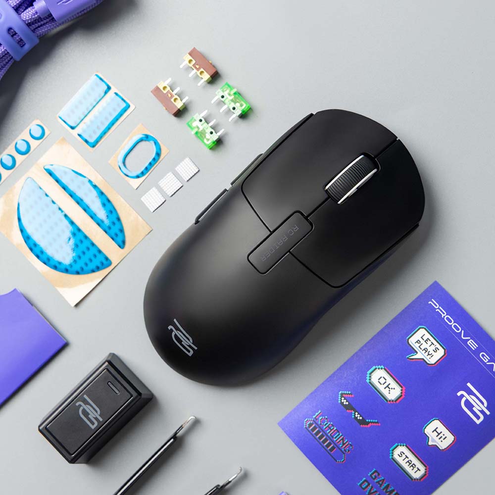 Bezdrôtová myš Proove RC Raider 8K, 800DPI - 32000DPI, BT / Wi-Fi / Káblové, Čierna WMRR00122001