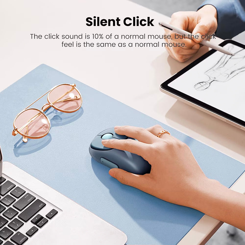 Bezdrôtová myš UGREEN MU102 FUN+, 4000DPI, BT / Wi-Fi, Modrá