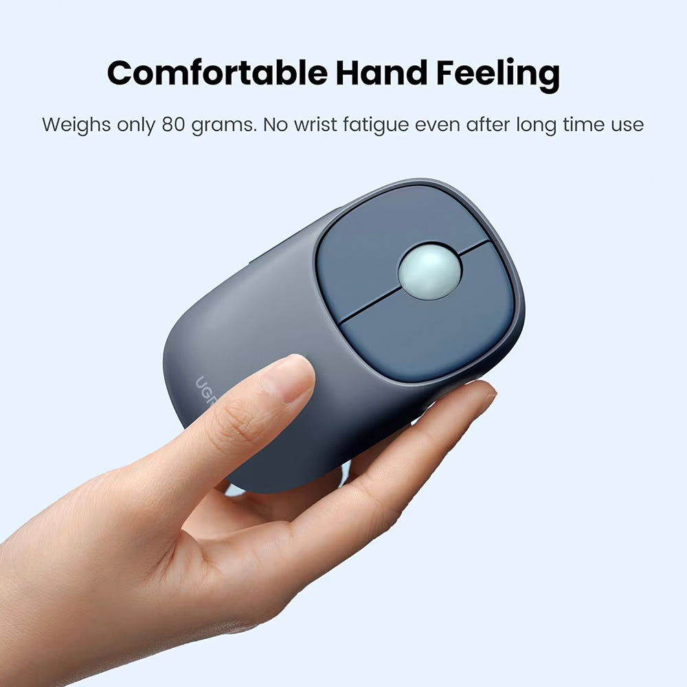 Bezdrôtová myš UGREEN MU102 FUN+, 4000DPI, BT / Wi-Fi, Modrá