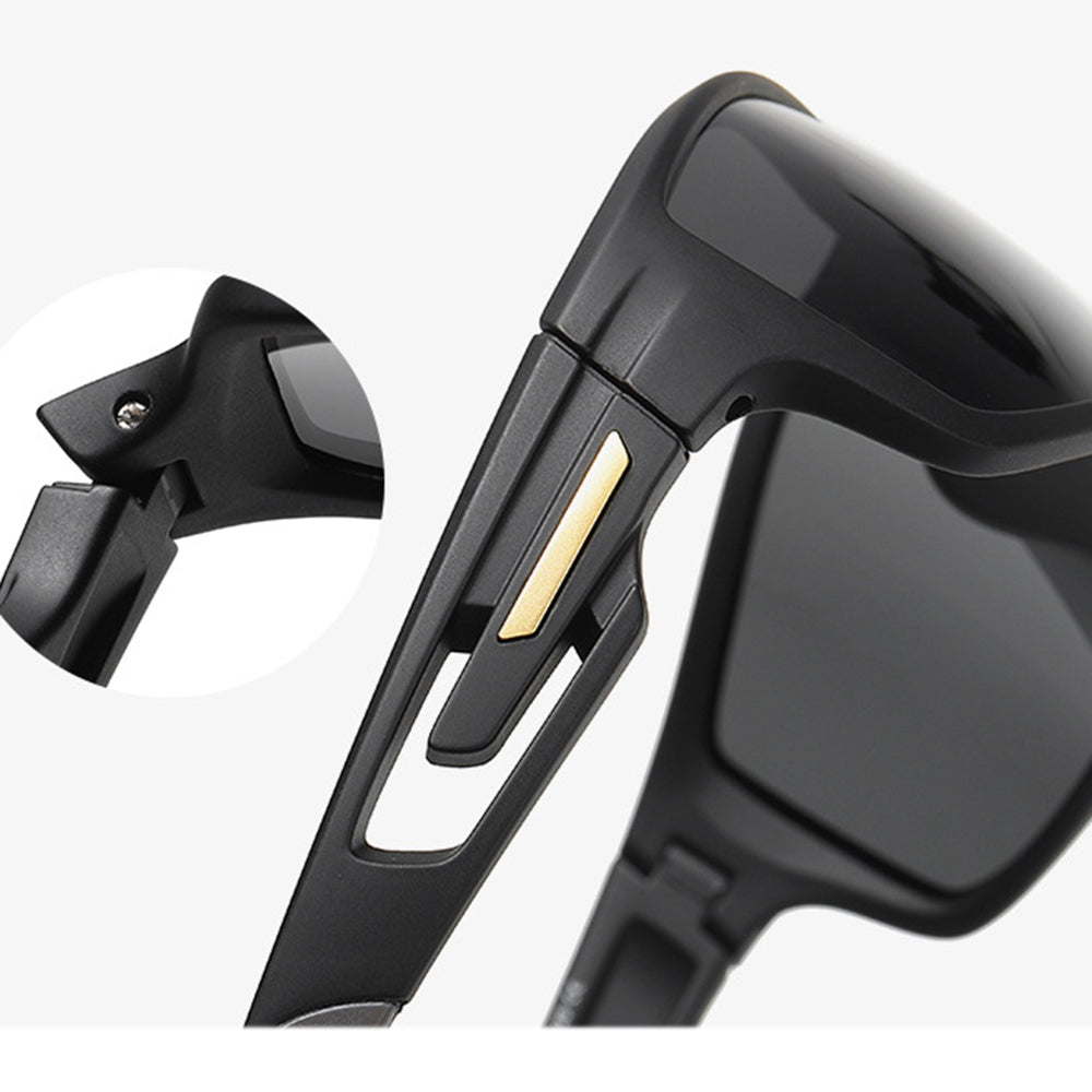 Unisex cyklistické okuliare Techsuit 201910, polarizované, čierno-žlté