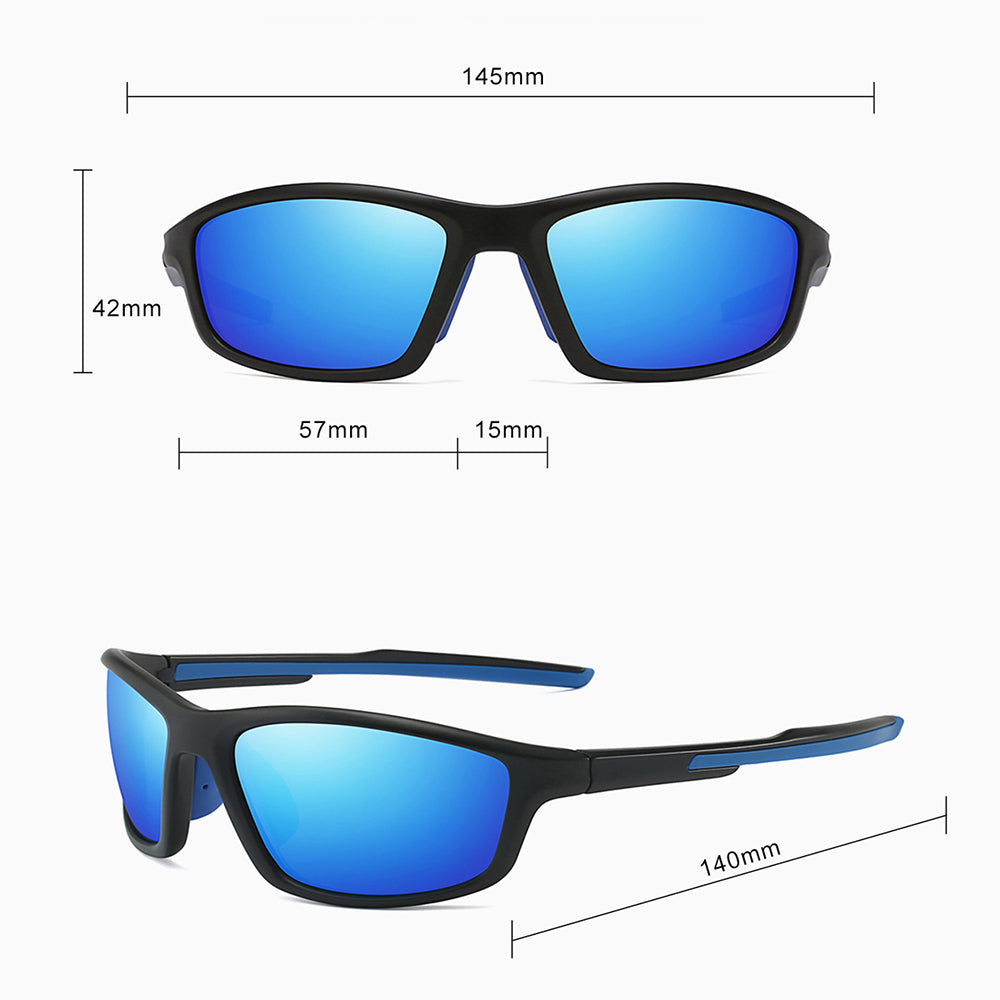 Unisex cyklistické okuliare Techsuit 3047, UV ochrana, čierne priehľadné