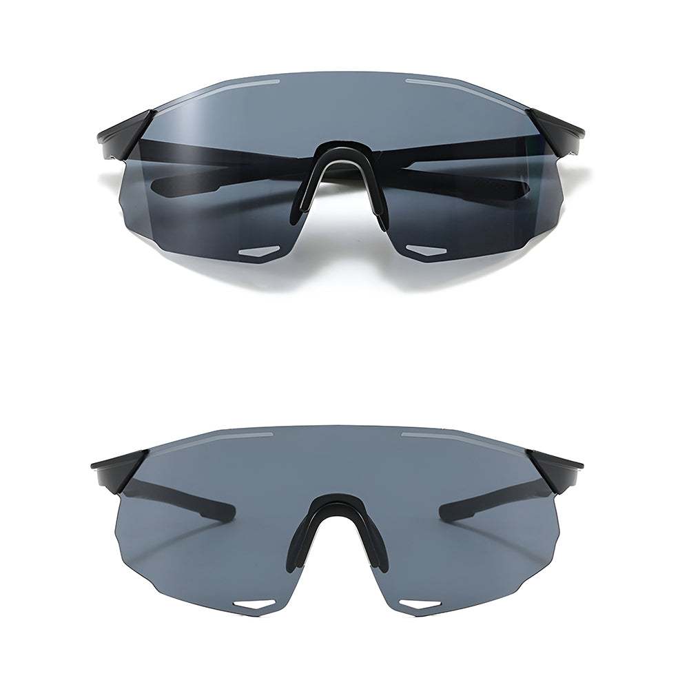 Unisex cyklistické okuliare Techsuit 8853, čierno-sivé