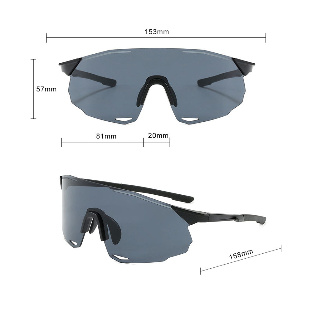 Unisex cyklistické okuliare Techsuit 8853, čierno-sivé