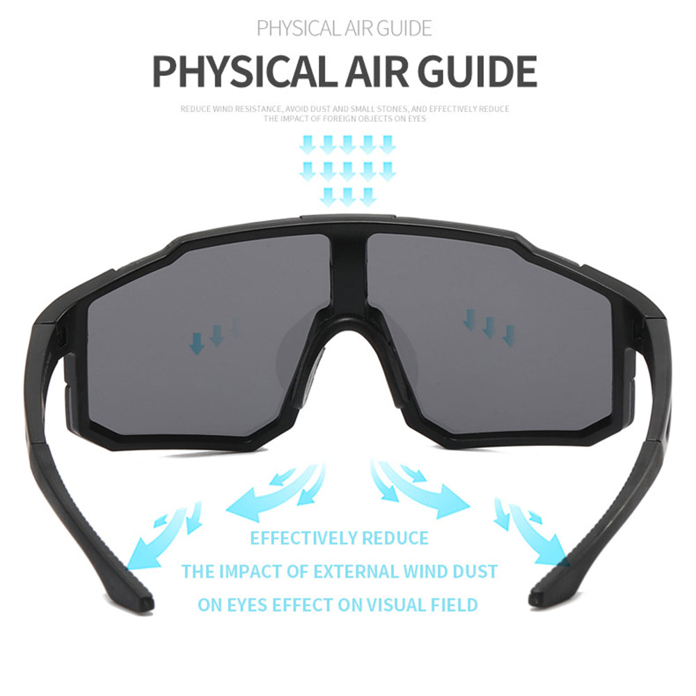 Unisex Cycling Glasses Techsuit 9337, UV Protection, Black Blue