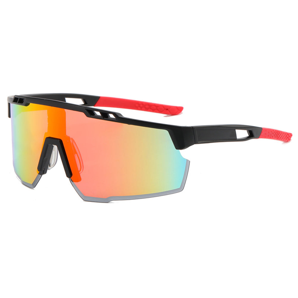 Unisex cyklistické okuliare Techsuit 9963, čierno-oranžové