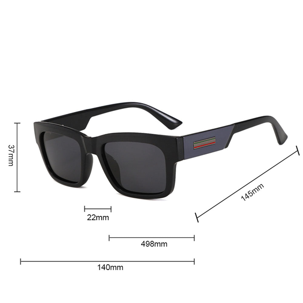 Pánske slnečné okuliare Techsuit 8491, polarizované, UV ochrana, matná čierna s červenou