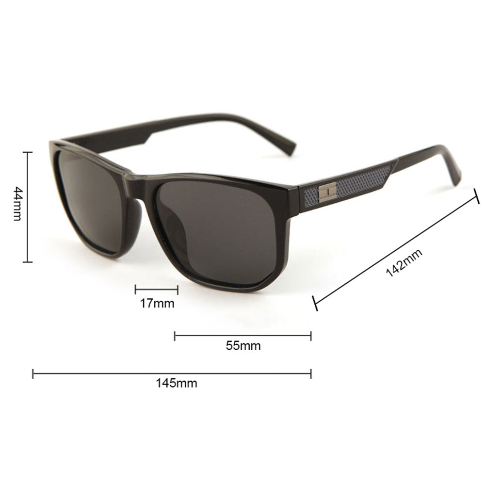 Pánske slnečné okuliare Techsuit 8502, polarizované, UV ochrana, čierne