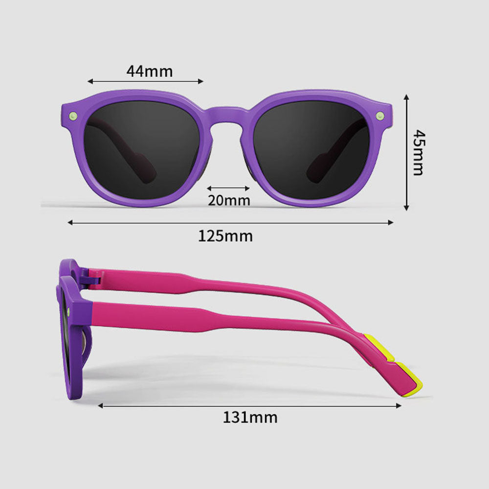 Detské slnečné okuliare Techsuit 616, polarizované, UV ochrana, modro-žlté