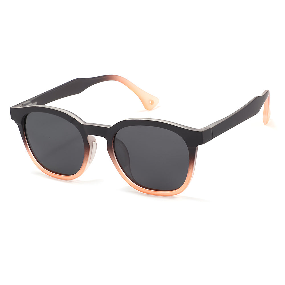 Detské slnečné okuliare Techsuit 691, polarizované, UV ochrana, čierno-oranžový gradient