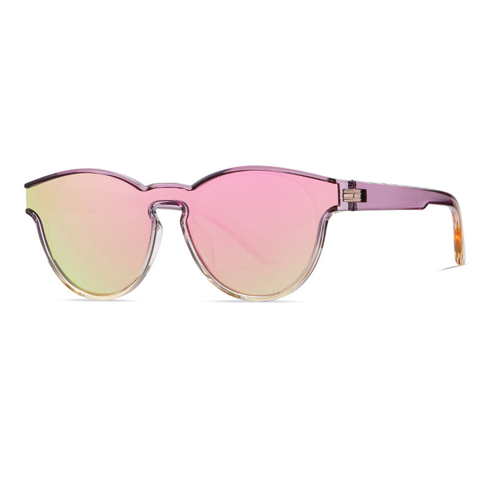 Unisex slnečné okuliare Techsuit TR7545, polarizované, UV ochrana, fialové žlté ružové