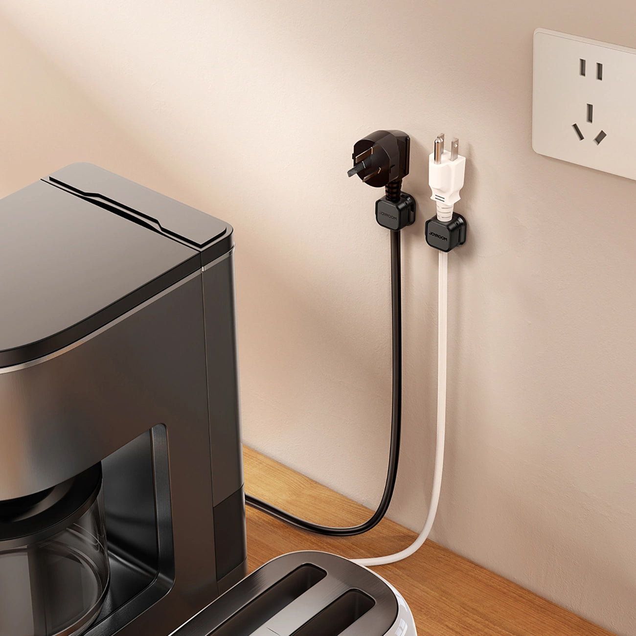 Organizátor káblov Joyroom JR-ZS368, Sada 6 kusov, Čierna