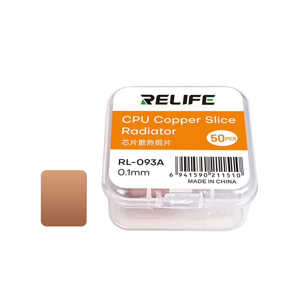 Termovodivý podložka Relife RL-093A, 0.1mm, Sada 50 kusov