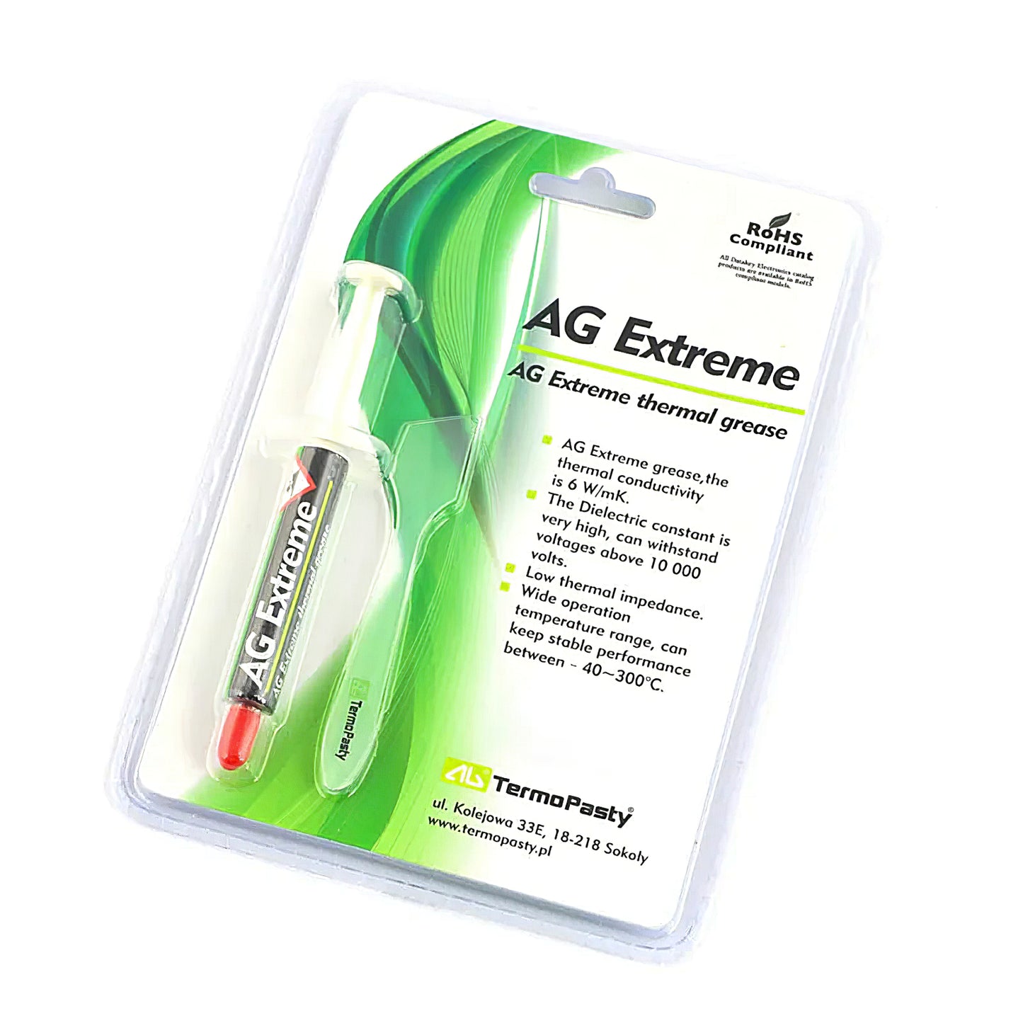 Tepelne vodivá pasta AG Termopasty AG Extreme, typ striekačka, 3g ART.AGT-108