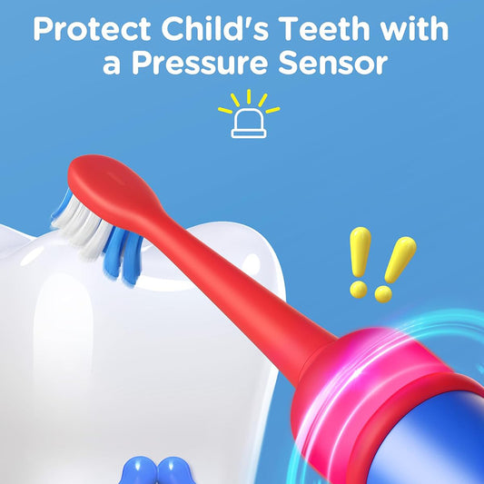 Elektrická zubná kefka Bitvae BVK7S Kids, Modro-červená