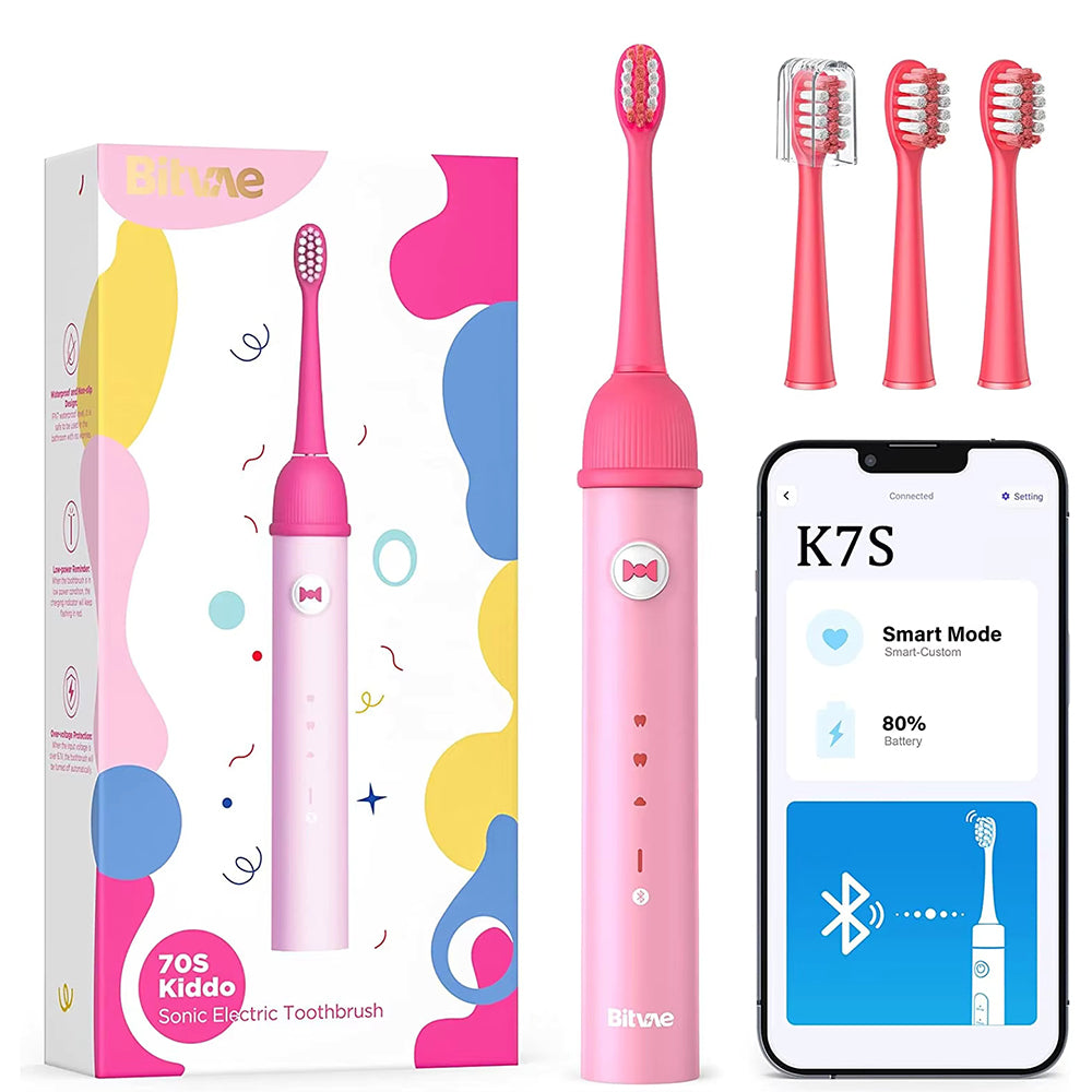 Elektrická zubná kefka Bitvae BVK7S Kids, Ružová