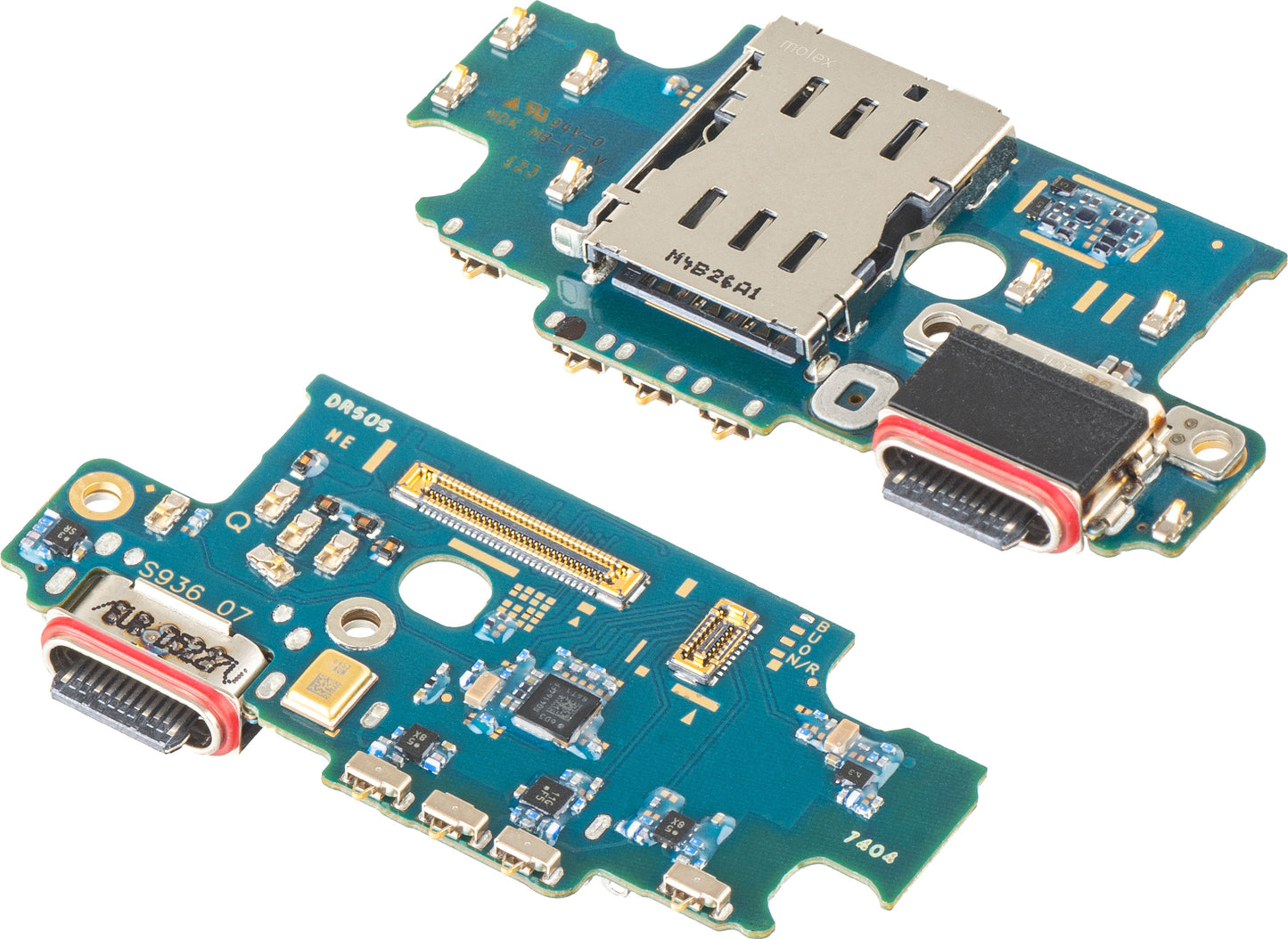 Doska s konektorom nabíjania - Mikrofón - Modul čítačky SIM kariet Samsung Galaxy S25+ S936, Service Pack GH96-18237A