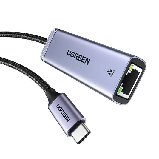 Sieťová karta UGREEN CM483, RJ45, USB-C, Sivá