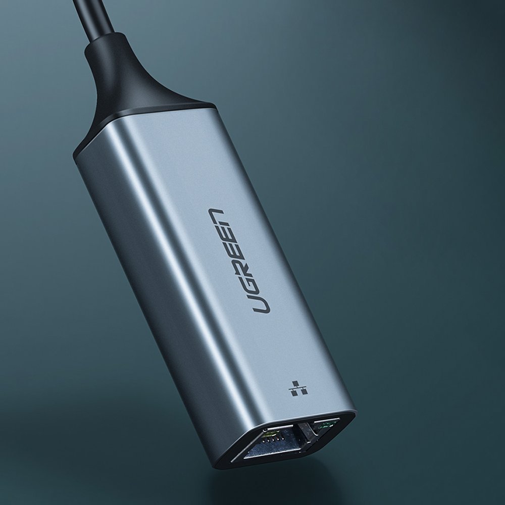 Sieťová karta UGREEN CM199, RJ45, USB-C, sivá