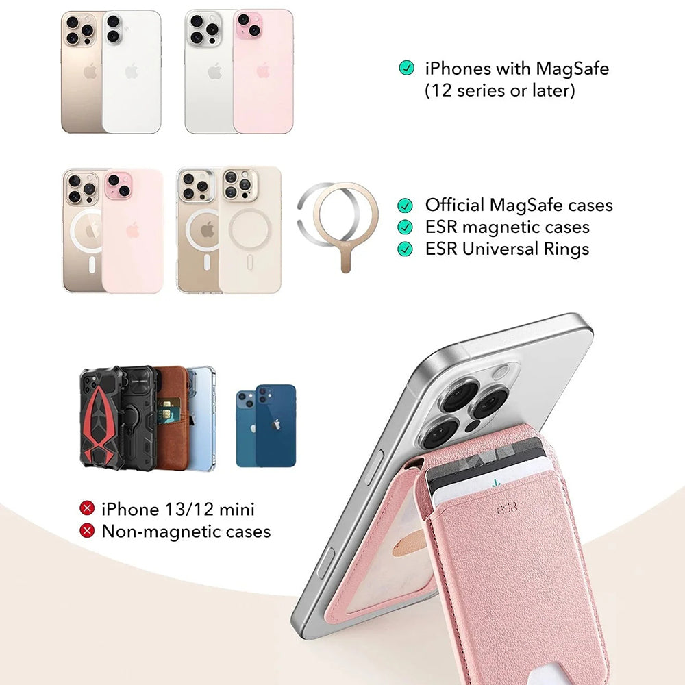 Peňaženka Magsafe, ESR, Stojan, Ružová