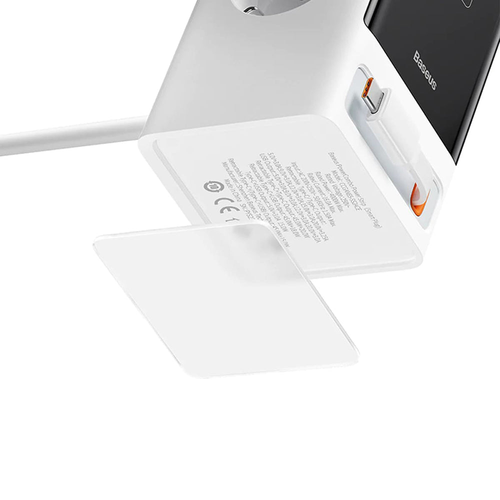 Predlžovací kábel Baseus PowerCombo, 1 x Schuko, Biely PSLR000602