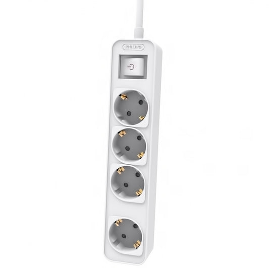 Predlžovací kábel Philips, 4 x Schuko, 1,5 m, biely CHP2144W/60