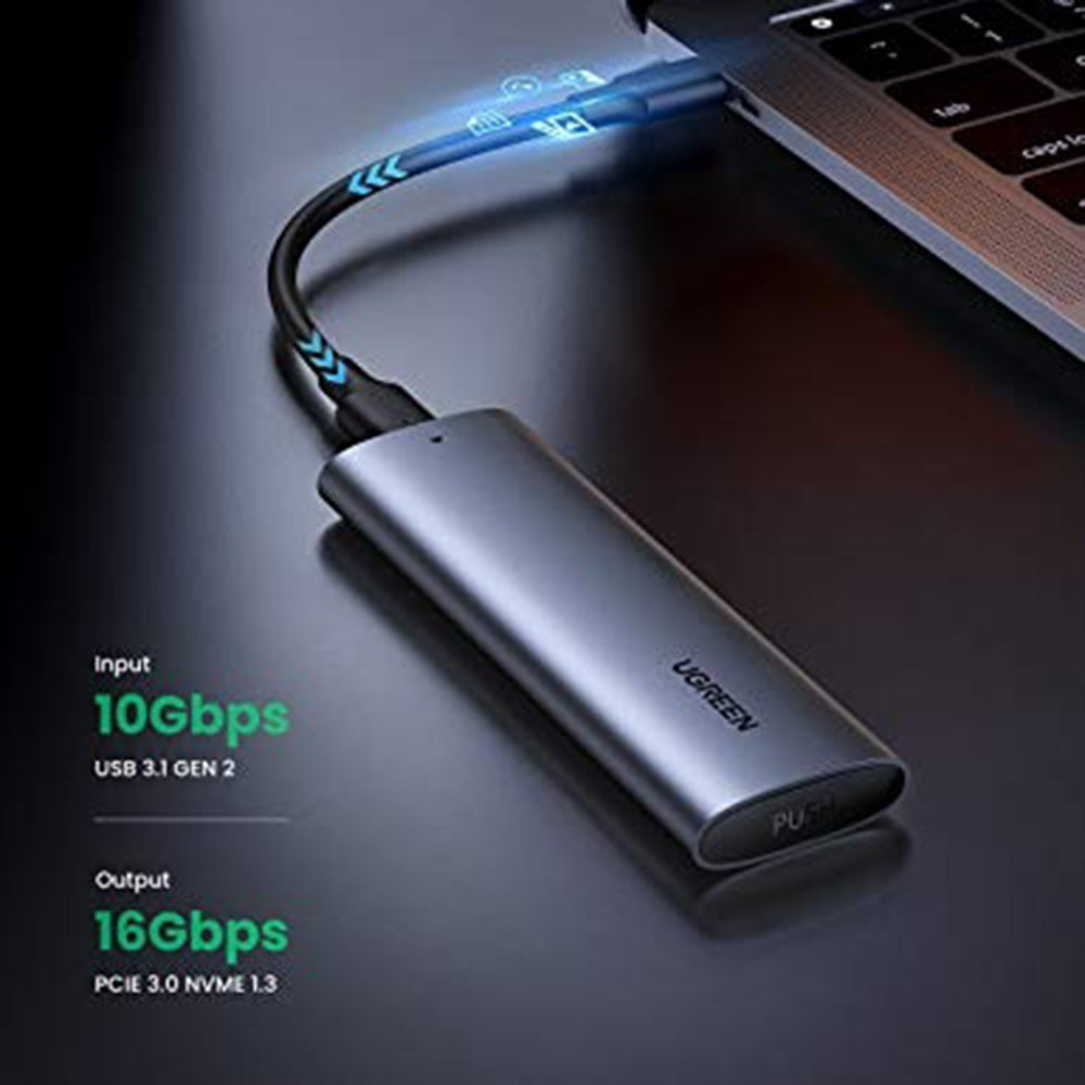 Rack UGREEN CM400 (10902) pre SSD M.2 NVMe, Sivý