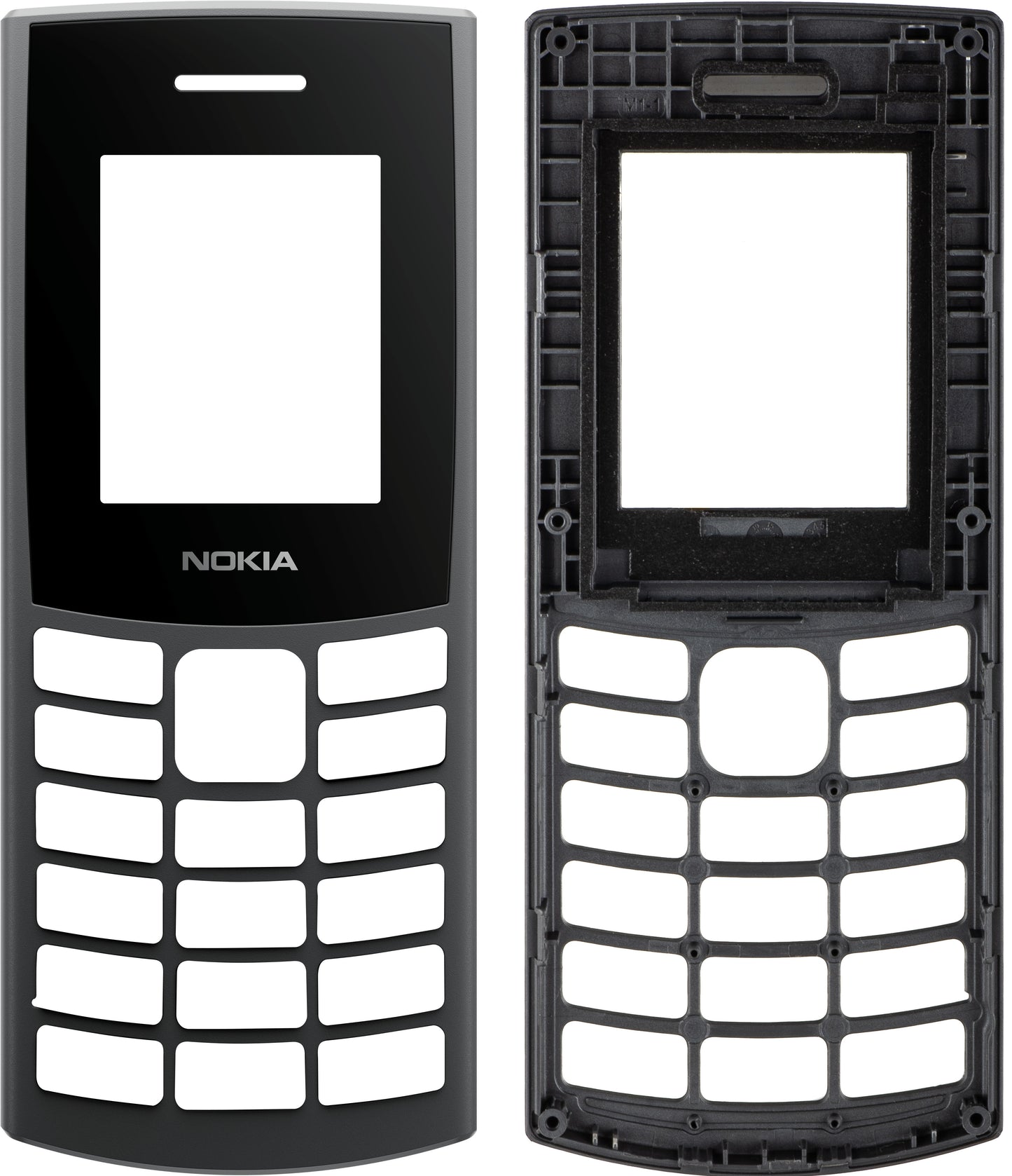 Rám displeja Nokia 105 4G (2023), sivý, servisný balík 5001000477SH0