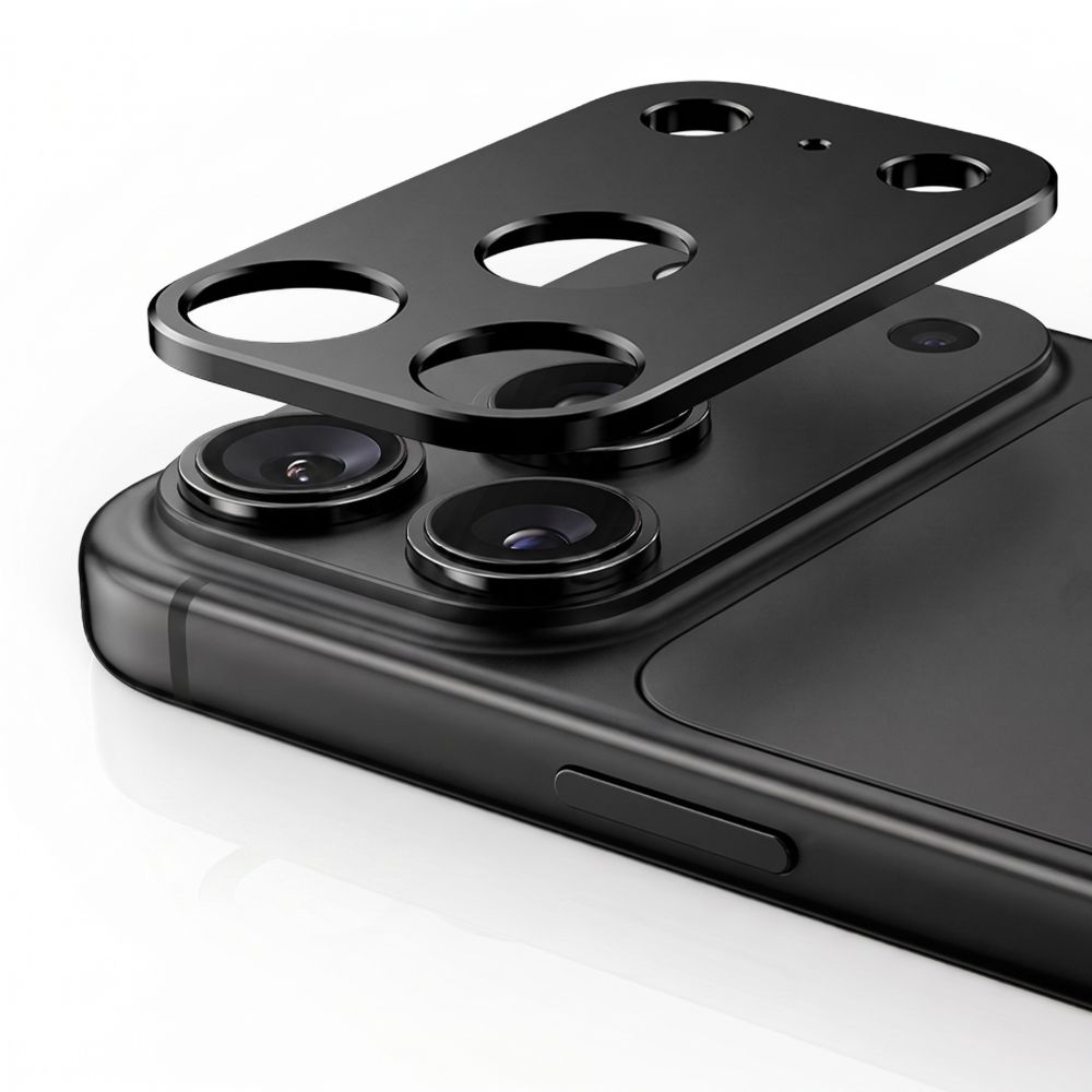 Ochranný rámik zadnej kamery Tech-Protect Camalloy Fit+ pre Apple iPhone 18 Pro, hliník, čierna