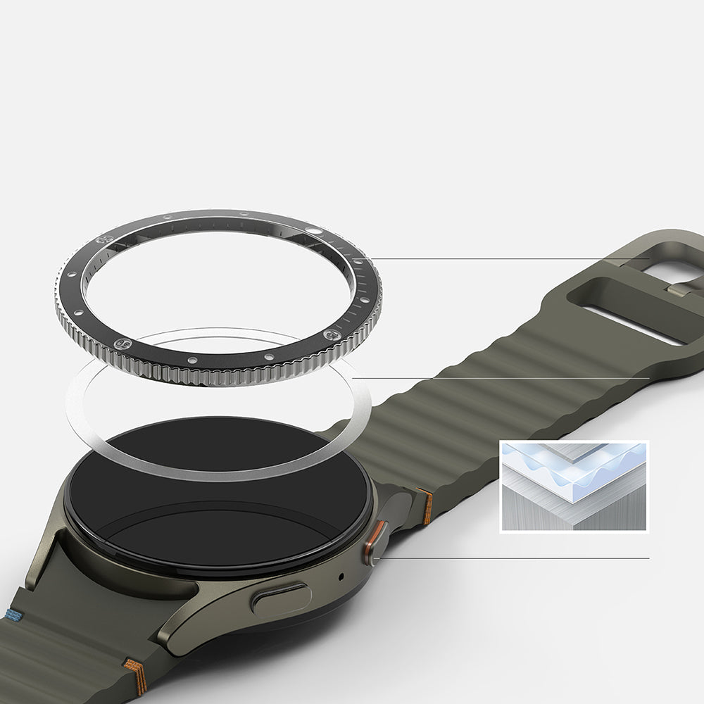 Rám Ochrany Ringke Premium Styling pre Samsung Galaxy Watch7 44mm, Model 2, Čierna