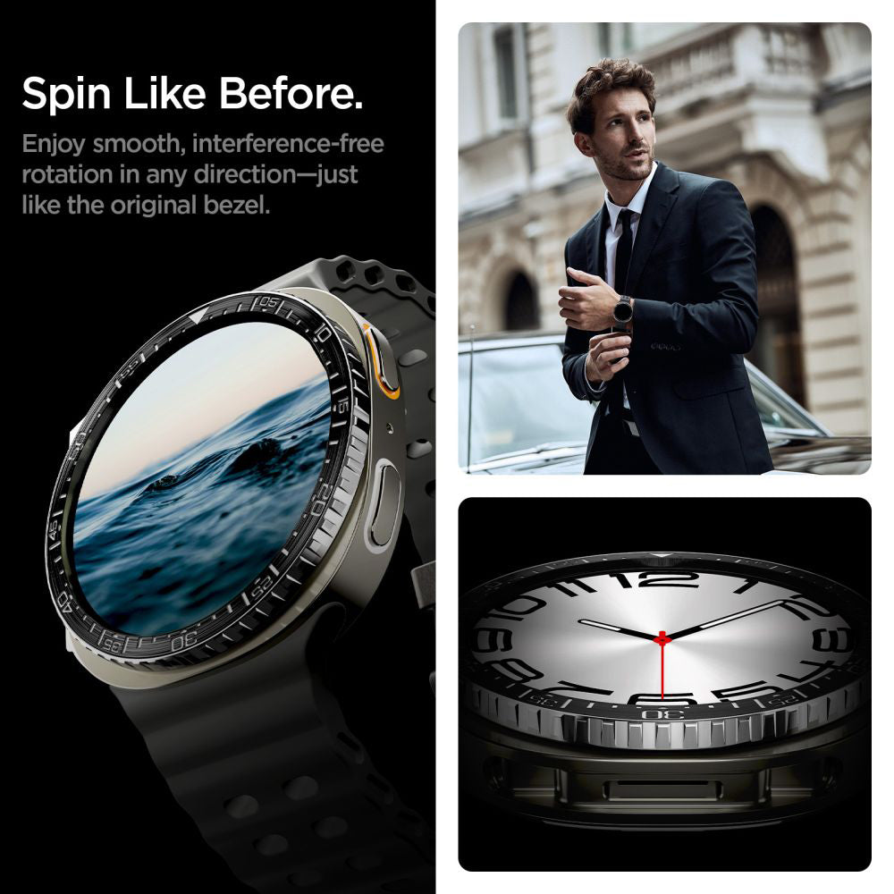 Rám Ochrany Spigen Tune Diver pre Samsung Galaxy Watch8 44mm, Čierna ACS10008