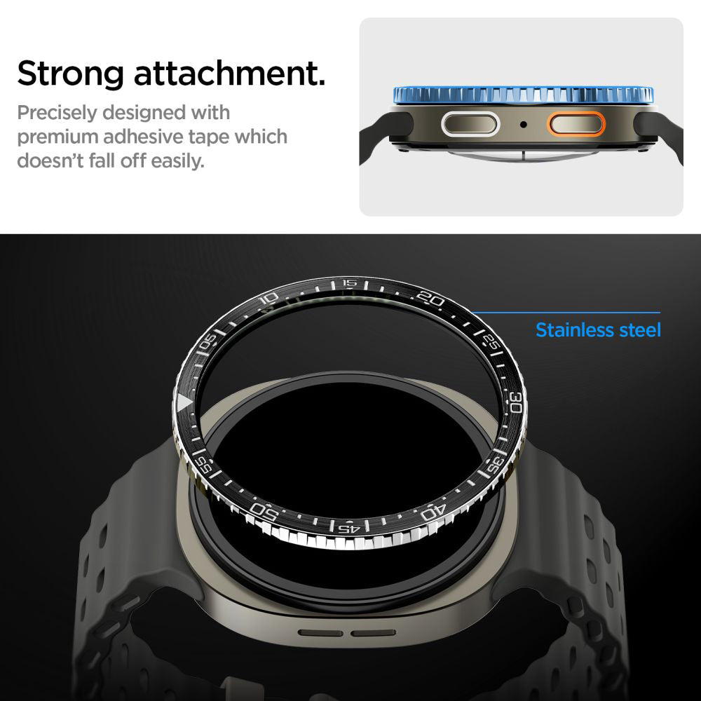 Rám Ochrany Spigen Tune Diver pre Samsung Galaxy Watch8 44mm, Čierna ACS10008