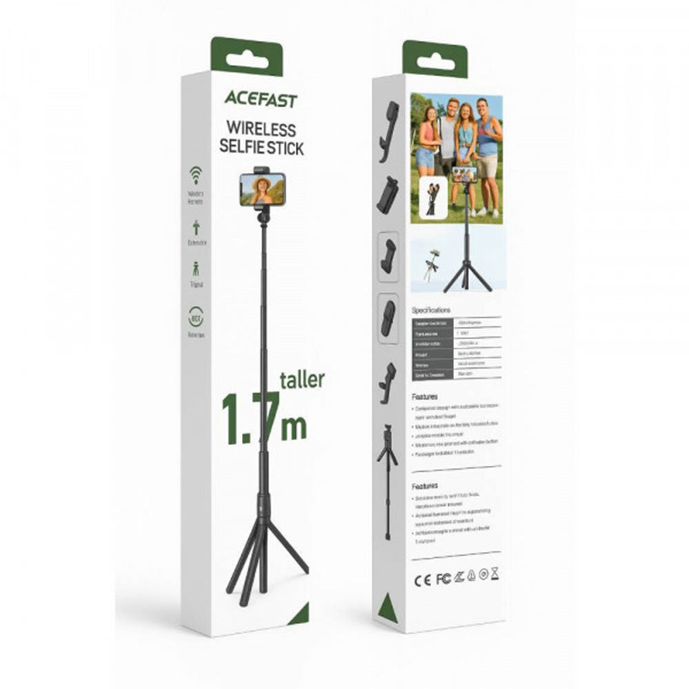 Selfie Stick Bluetooth Acefast E31, Univerzálny, Čierny